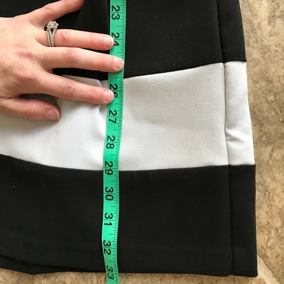 LOFT NWOT Wide Stripe Pleated Dress Lavender Black - Picture 4 of 7